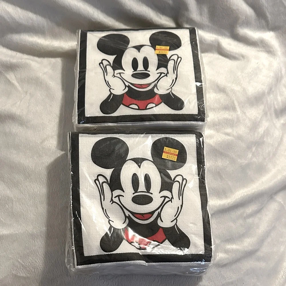 Vintage 90s Mickey Mouse Napkins 50 count 2 packages